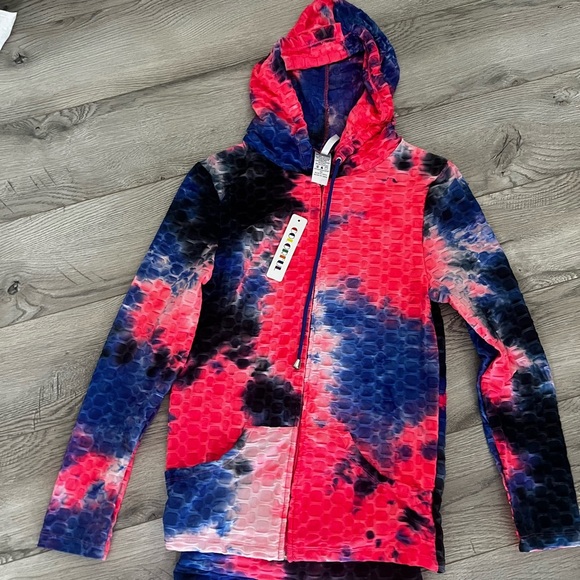 NWT Vibrant Tie-Dye Hoodie and squat proof Leggings Set size S/M - Picture 2 of 10